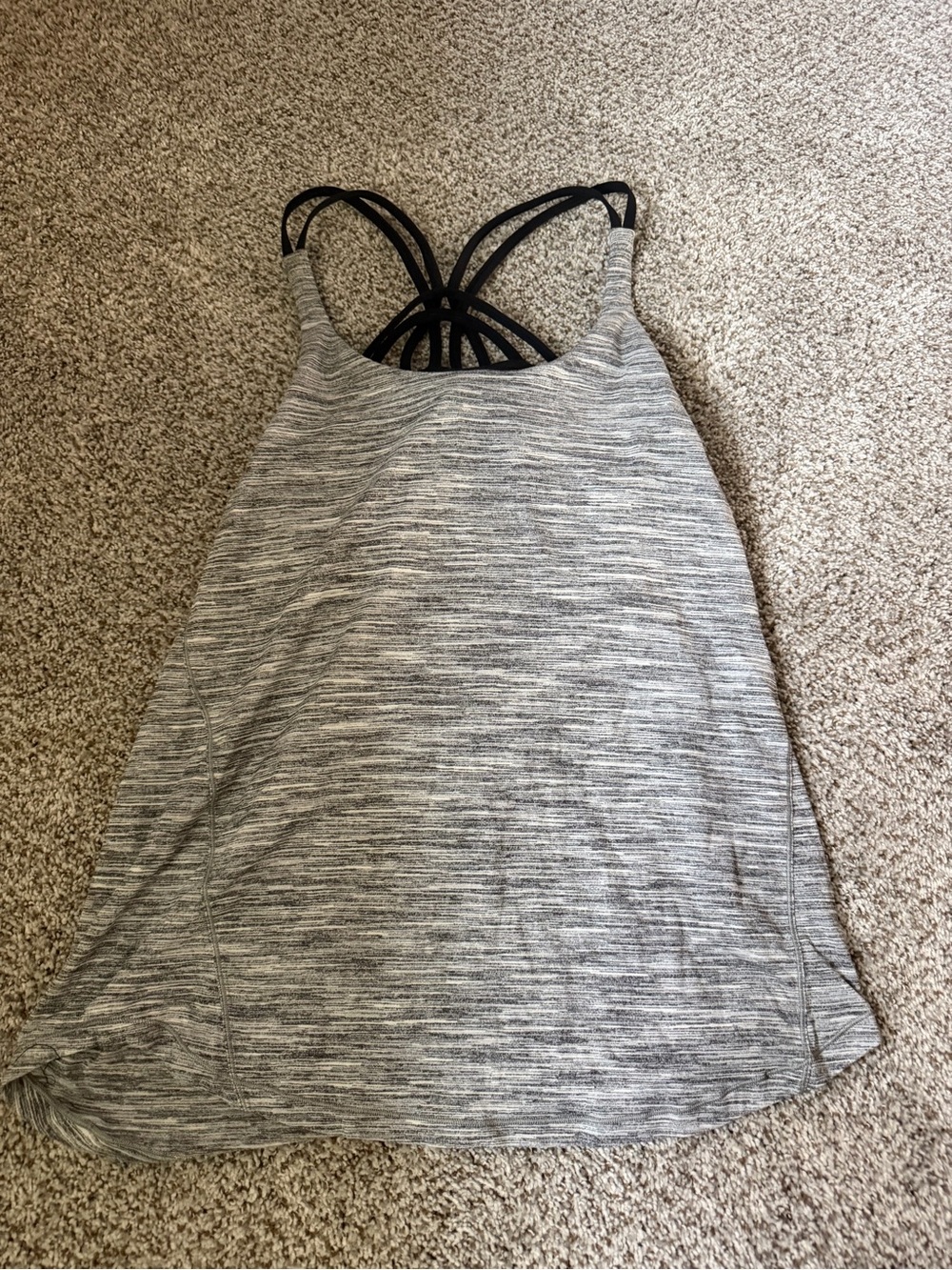lululemon athletica Gray Strappy Tank Top